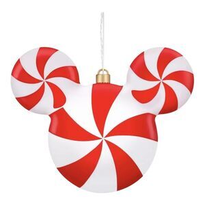 DISNEY 15" Hanging Mickey‎ Mouse Peppermint LED Light LARGE ORNAMENT (5967766)